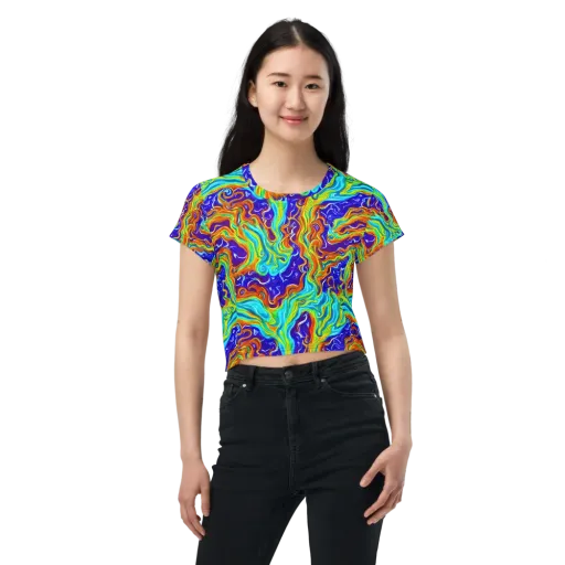 Liquid Carnival on a Crop Tee