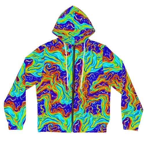 Liquid Carnival on a Women's Full-Zip Hoodie
