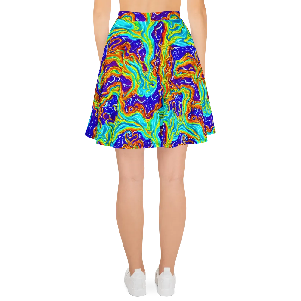 Liquid Carnival on Skater Skirt — Back