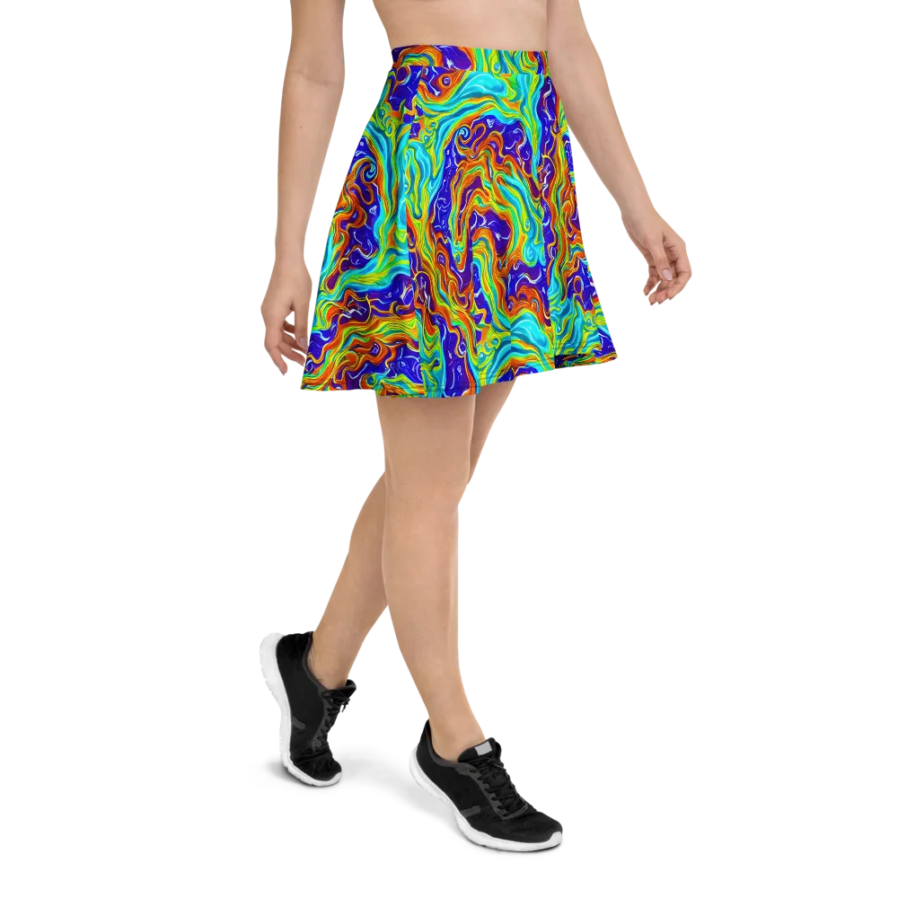 Liquid Carnival on Skater Skirt — Right