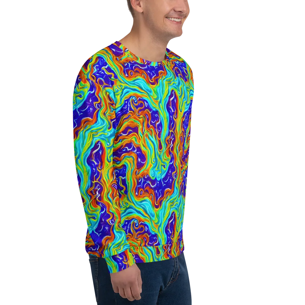 Liquid Carnival on Sweatshirt — Right Front