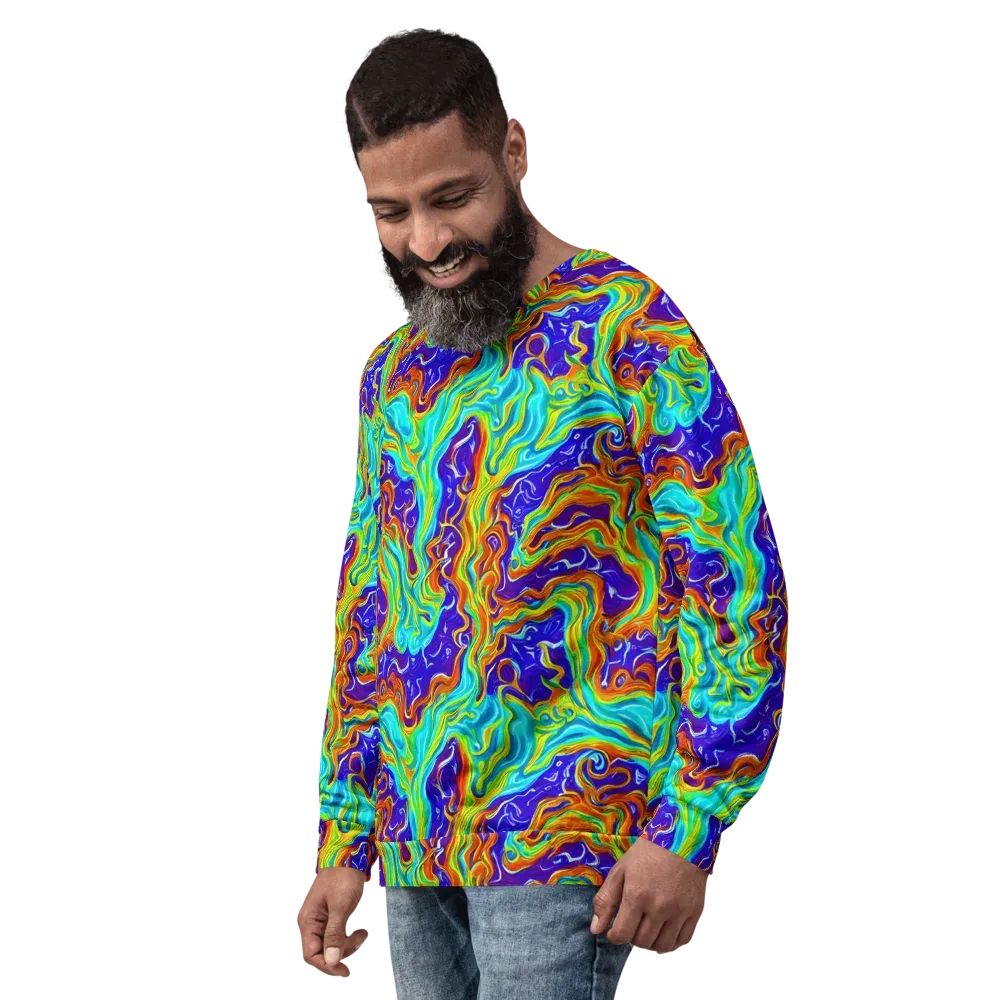 Liquid Carnival on Sweatshirt — Left Front
