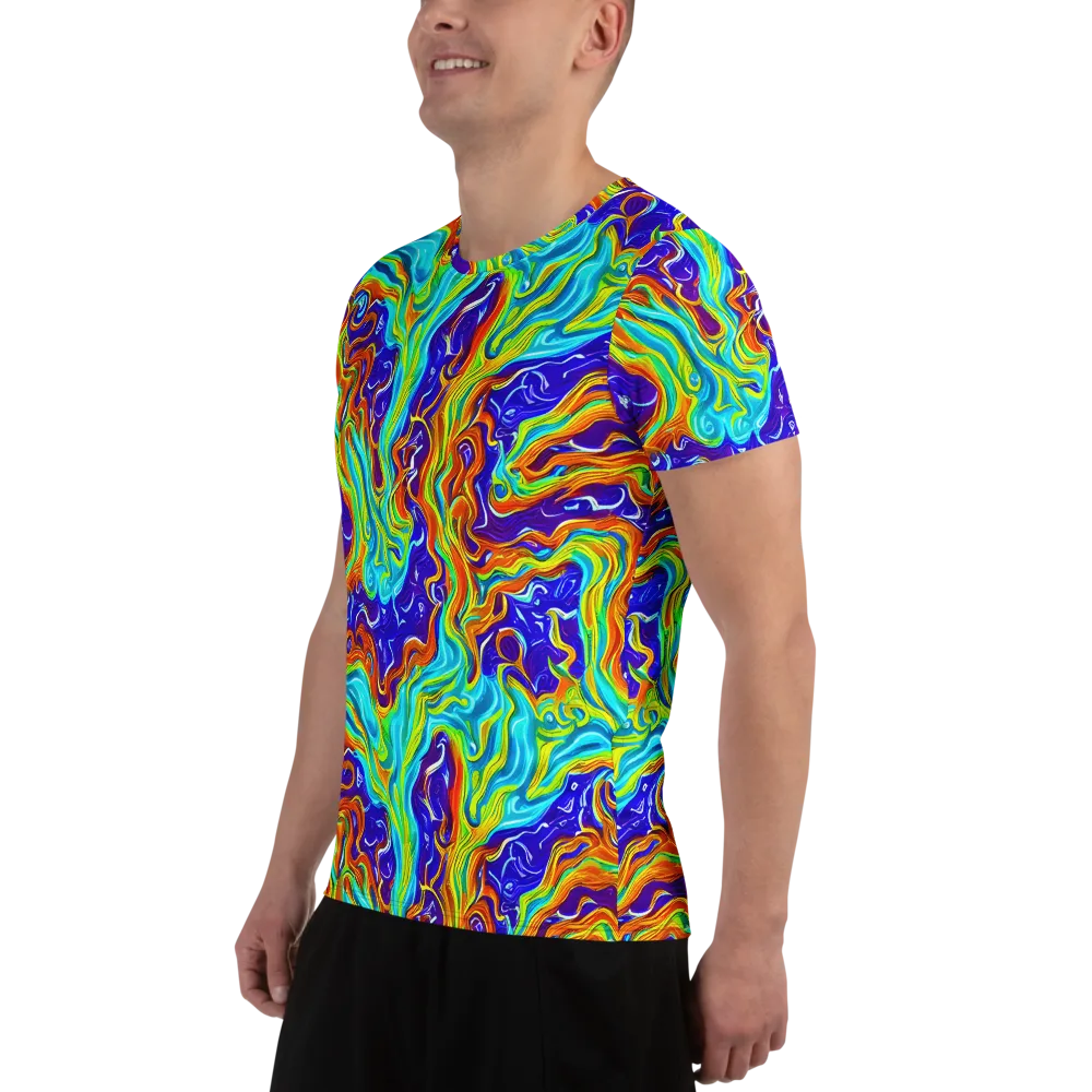 Liquid Carnival on Men's Athletic T-Shirt — Left