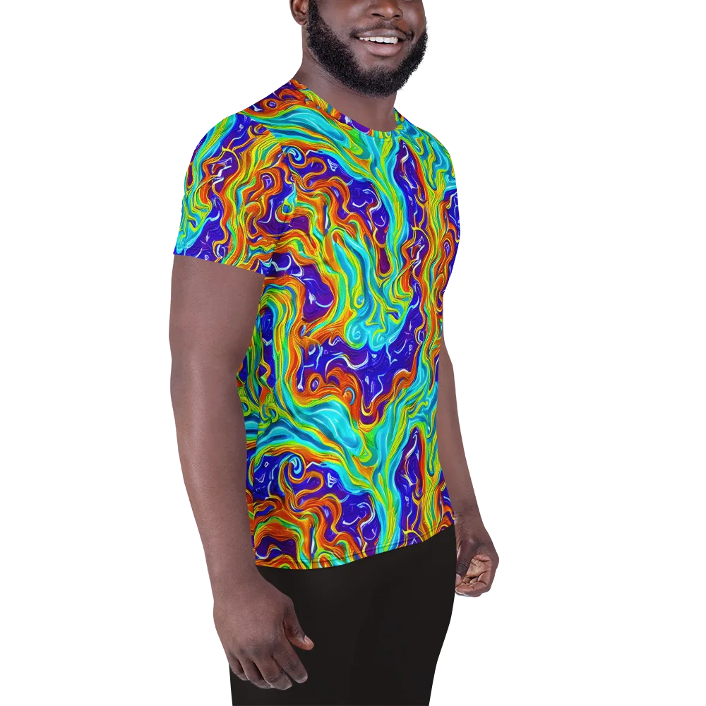 Liquid Carnival on Men's Athletic T-Shirt — Right