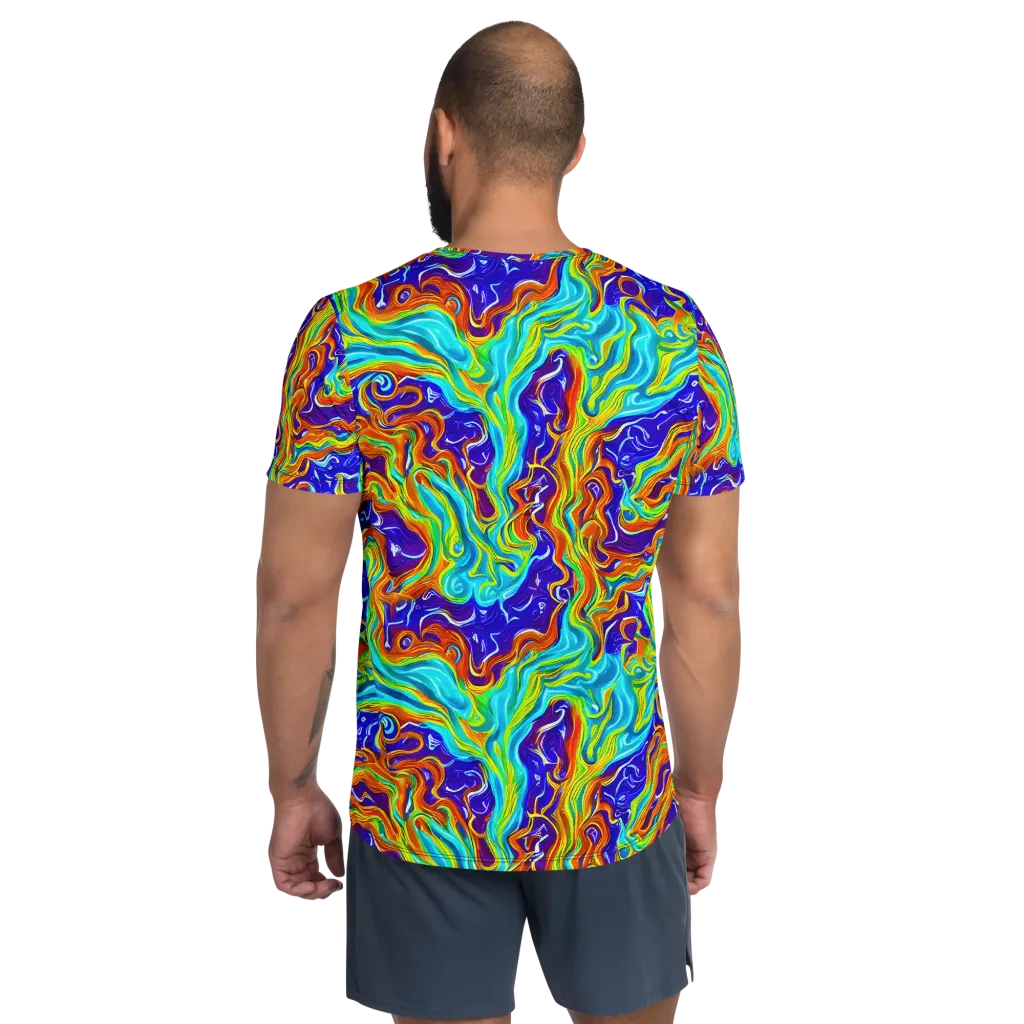 Liquid Carnival on Men's Athletic T-Shirt — Back