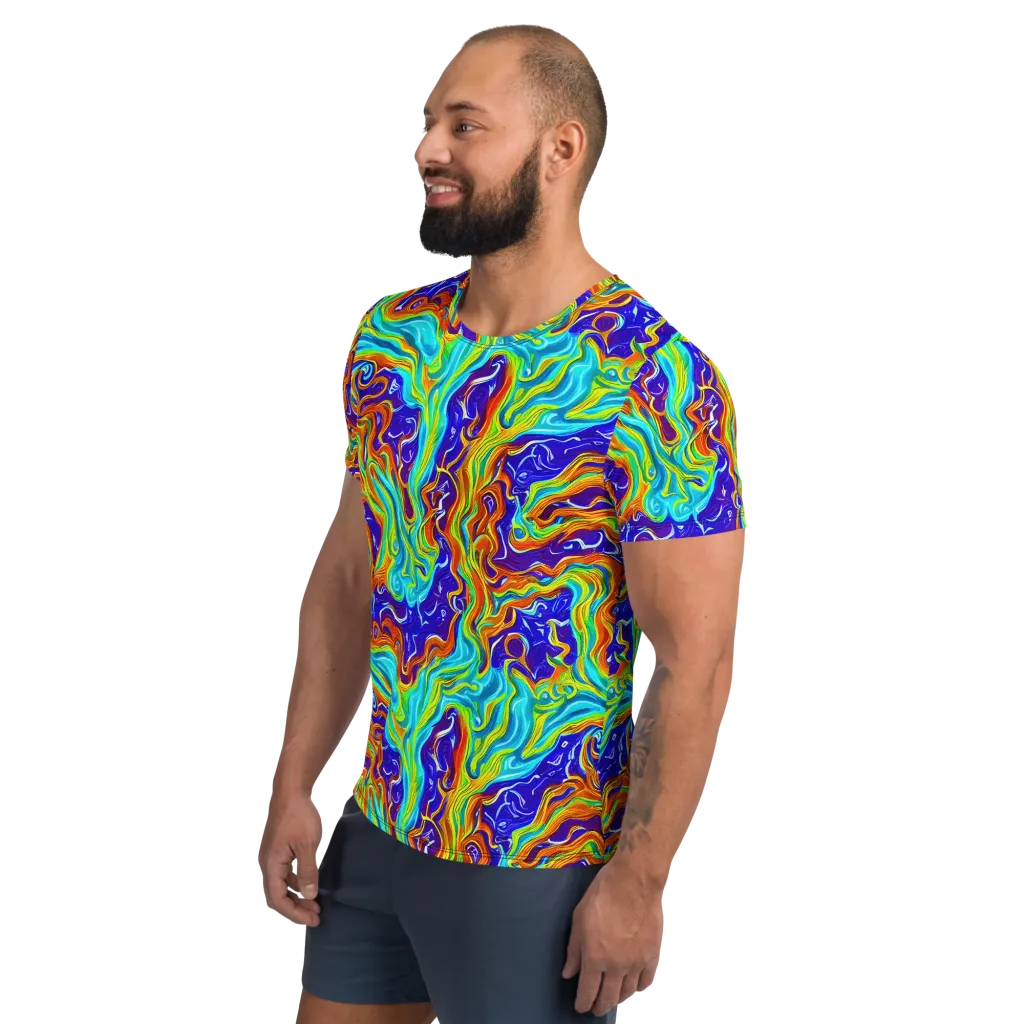 Liquid Carnival on Men's Athletic T-Shirt — Left