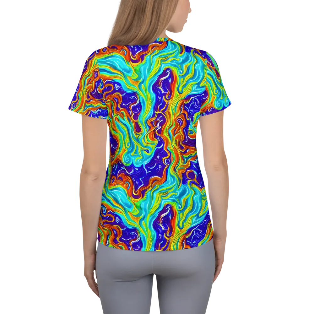 Liquid Carnival on Women's Athletic T-Shirt — Back