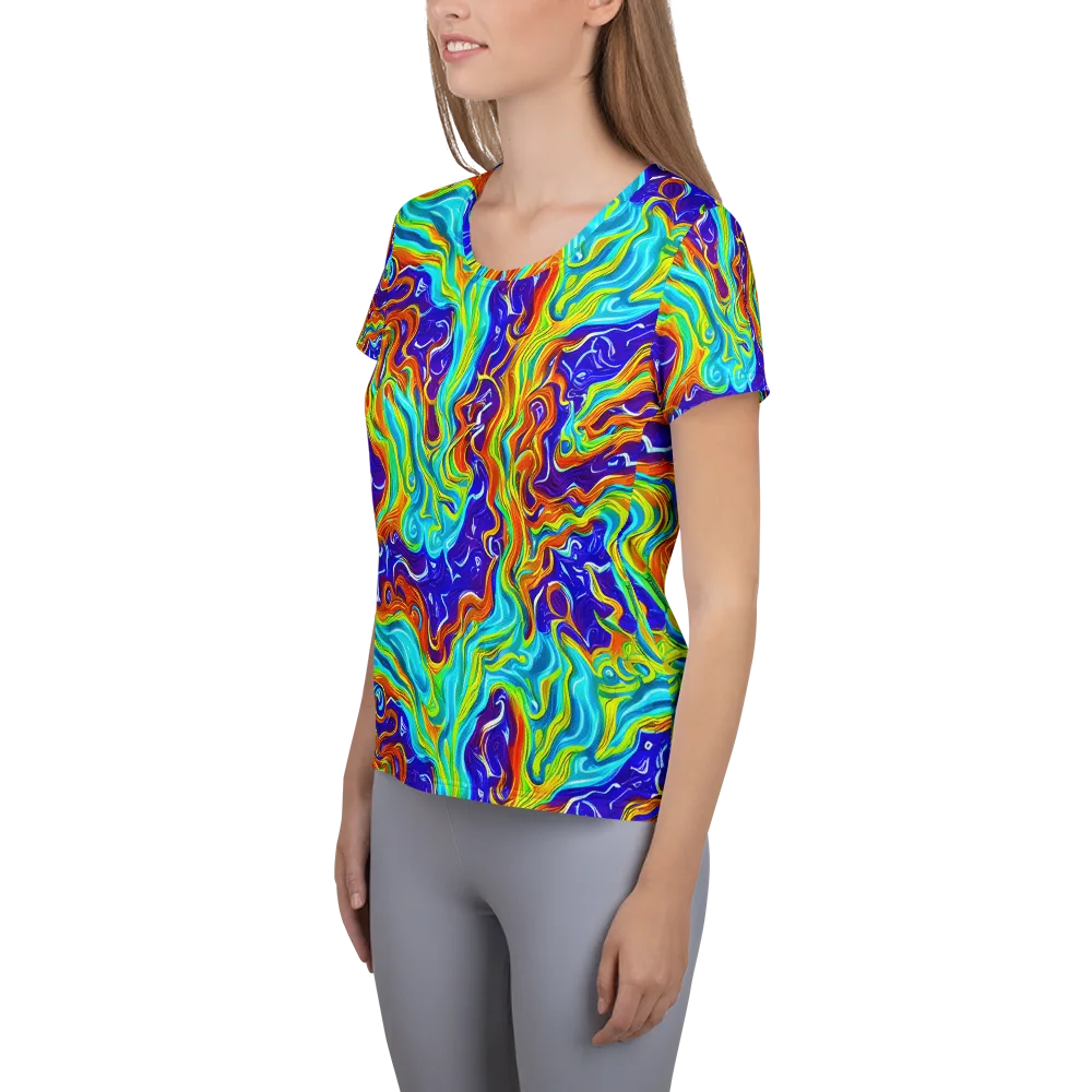 Liquid Carnival on Women's Athletic T-Shirt — Left