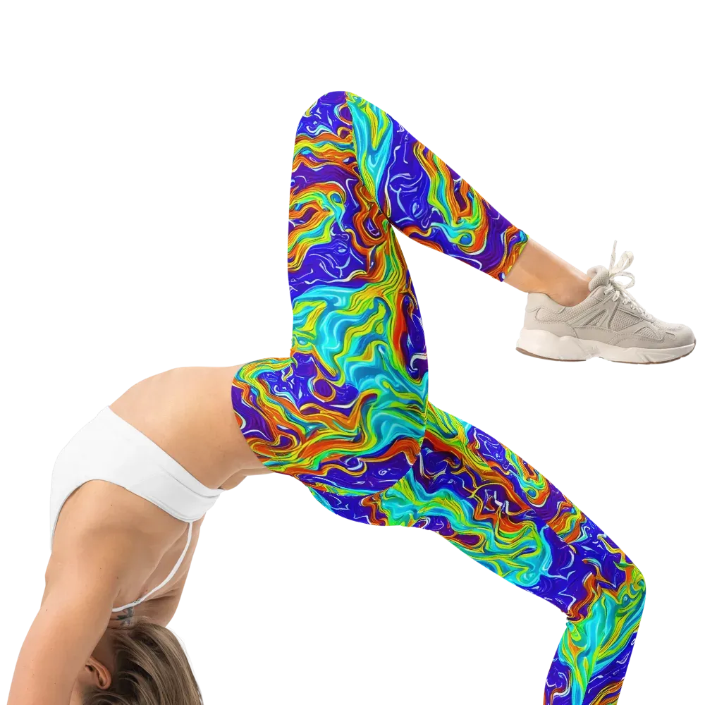 Liquid Carnival on Leggings — Right