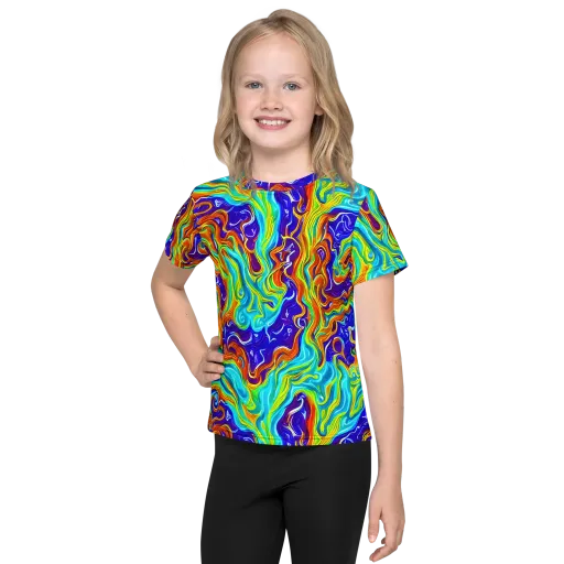 Liquid Carnival on a Kids Crew Neck T-Shirt