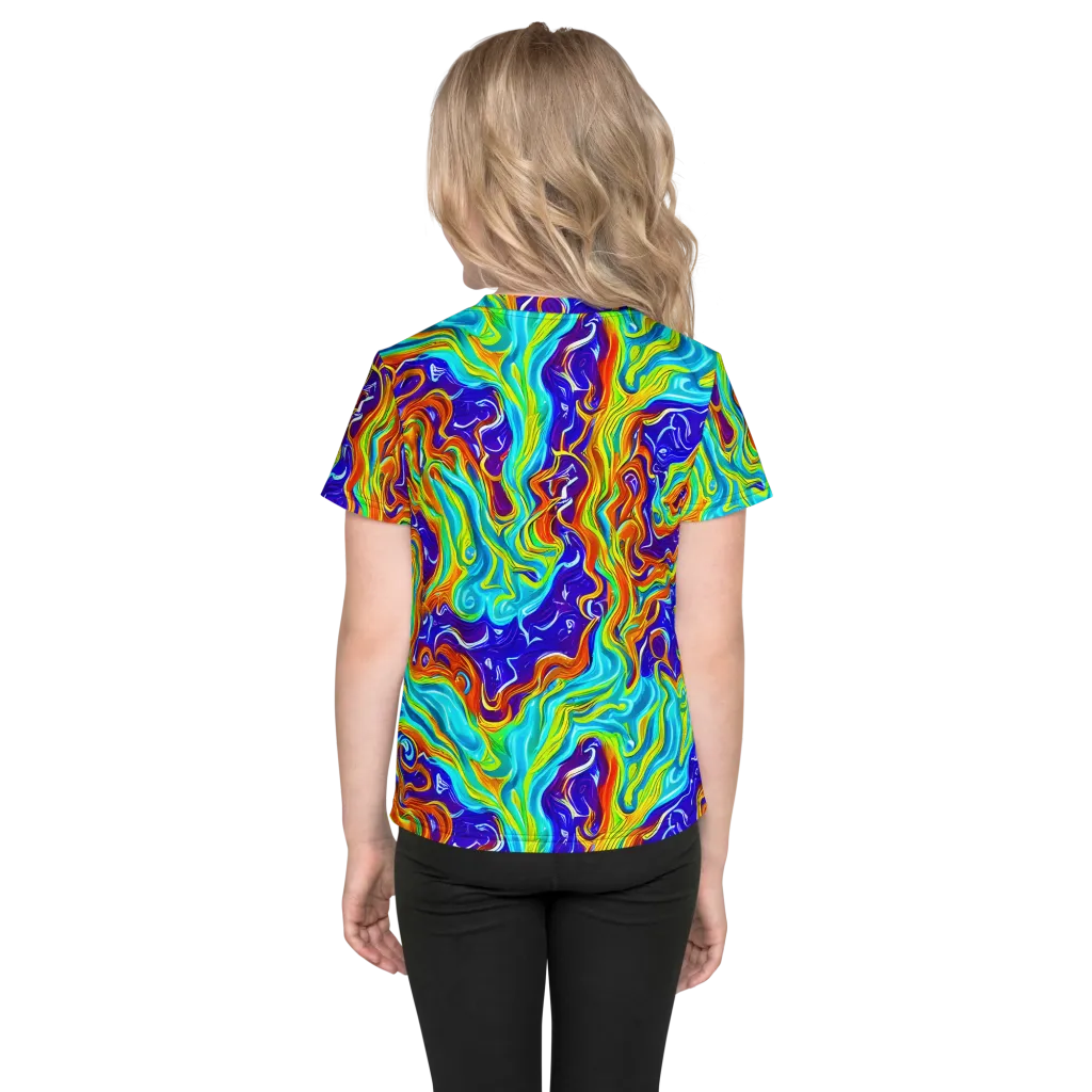 Liquid Carnival on Kids Crew Neck T-Shirt — Back