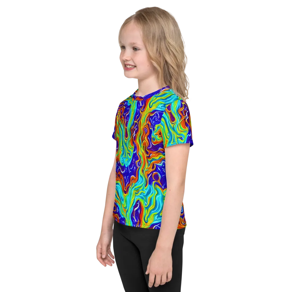 Liquid Carnival on Kids Crew Neck T-Shirt — Left