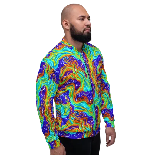 Liquid Carnival on a Bomber Jacket