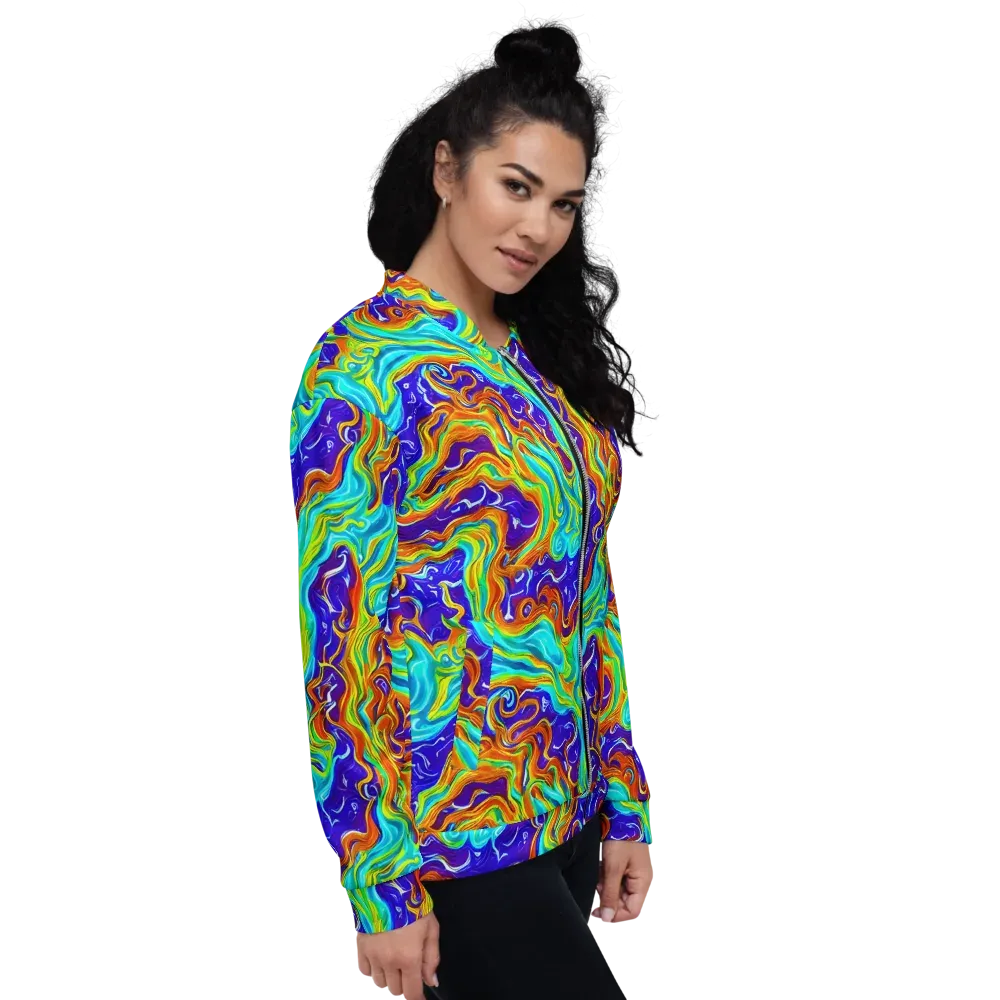 Liquid Carnival on Bomber Jacket — Right