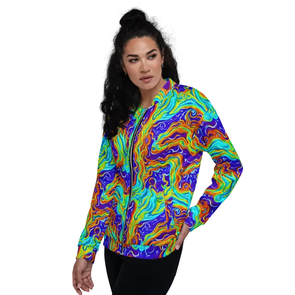 Liquid Carnival on Bomber Jacket — Left