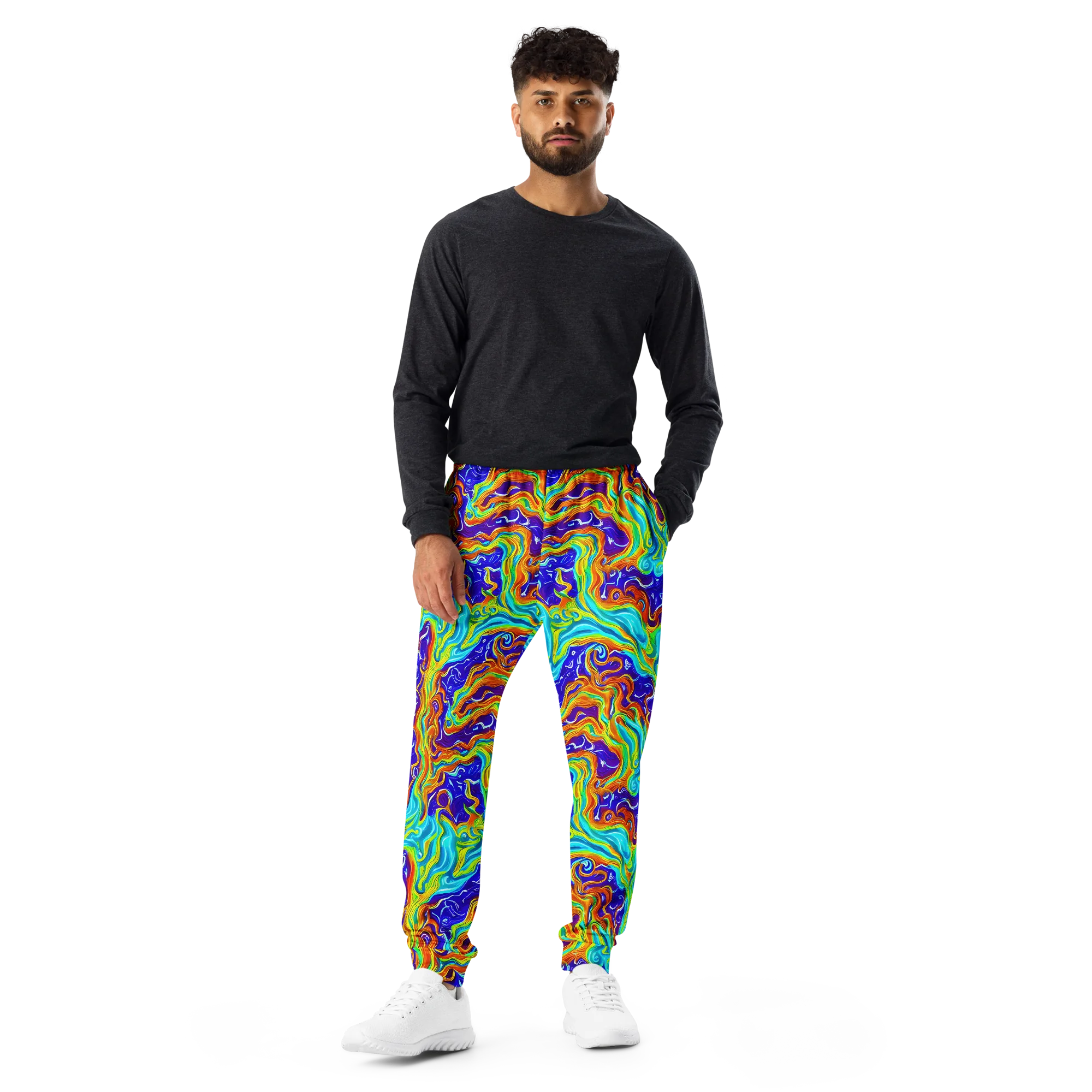 Liquid Carnival on Men's Joggers — Front