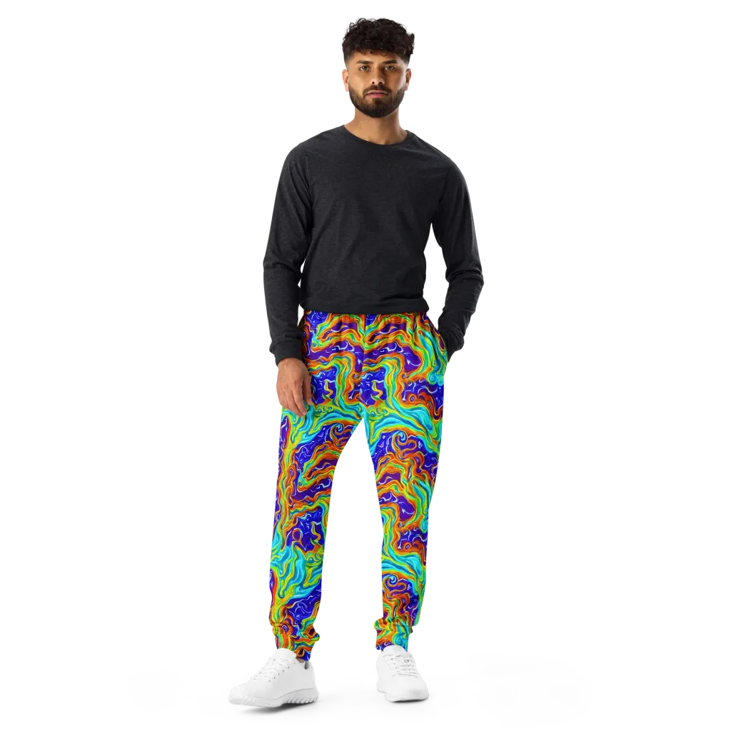 Liquid Carnival on Men's Joggers — Front