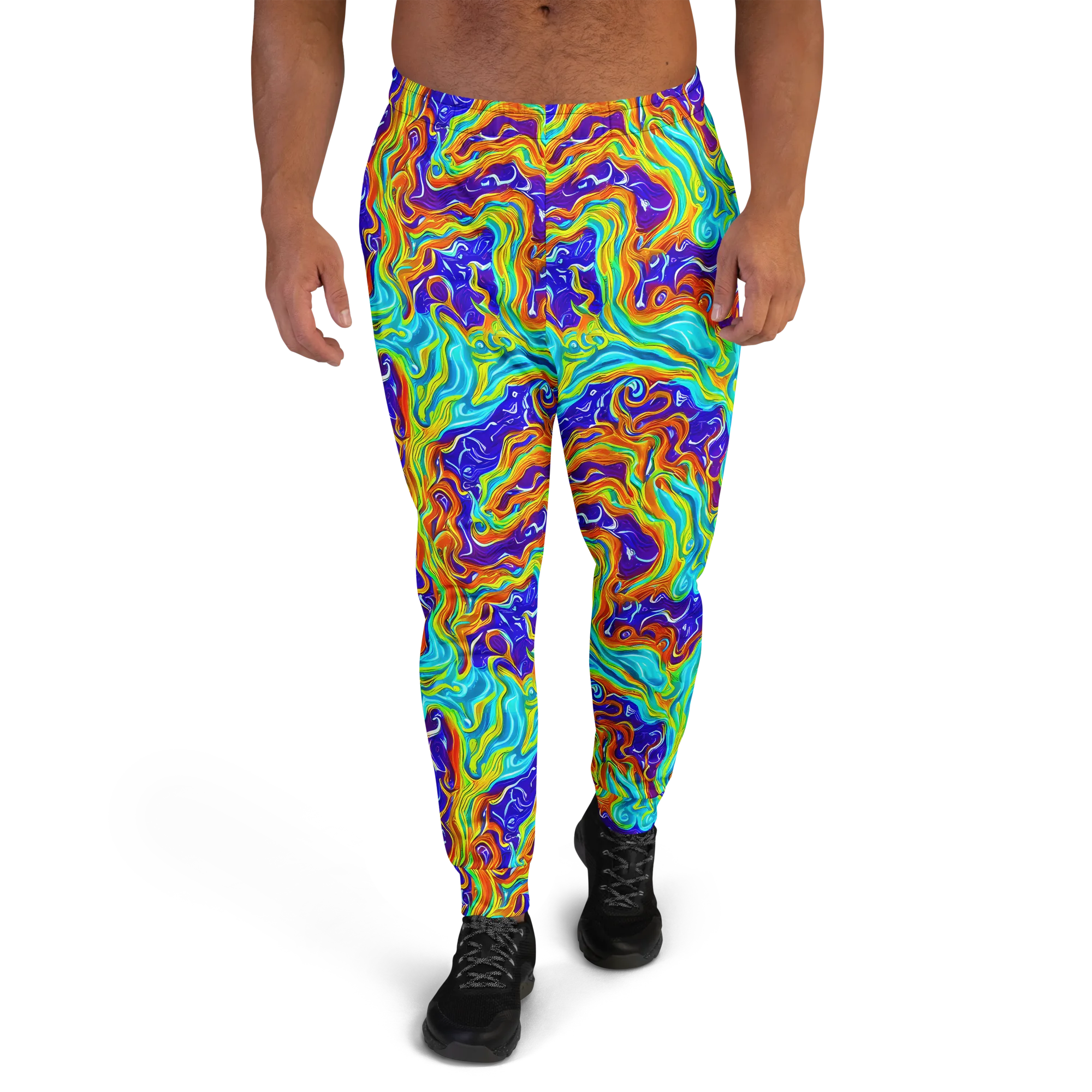 Liquid Carnival on Men's Joggers — Front