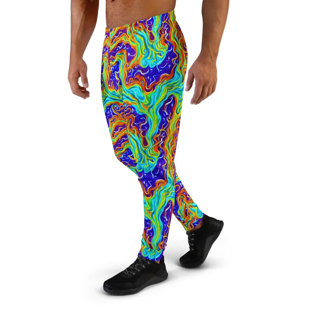 Liquid Carnival on Men's Joggers — Left