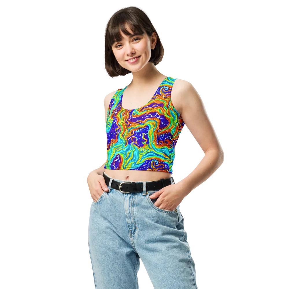 Liquid Carnival on Crop Top — Front