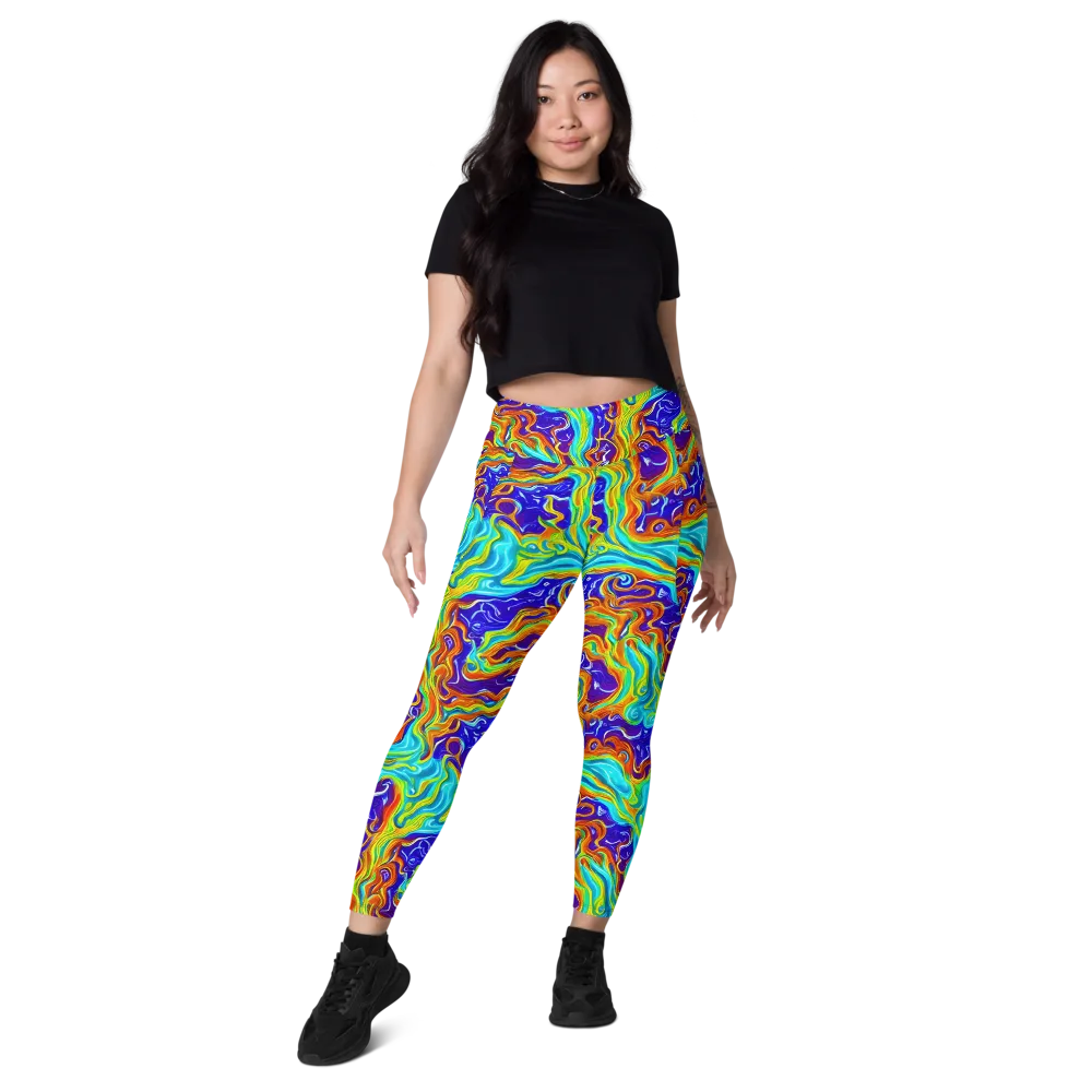 Liquid Carnival on Leggings with Pockets — Front