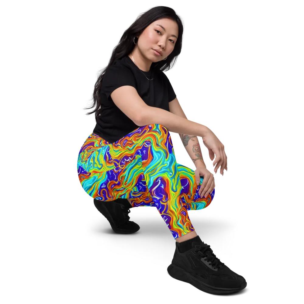 Liquid Carnival on Leggings with Pockets — Right Front