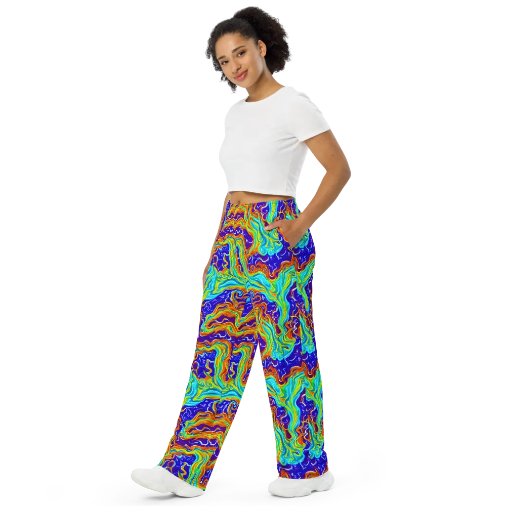 Liquid Carnival on Wide-Leg Pants — Left Front