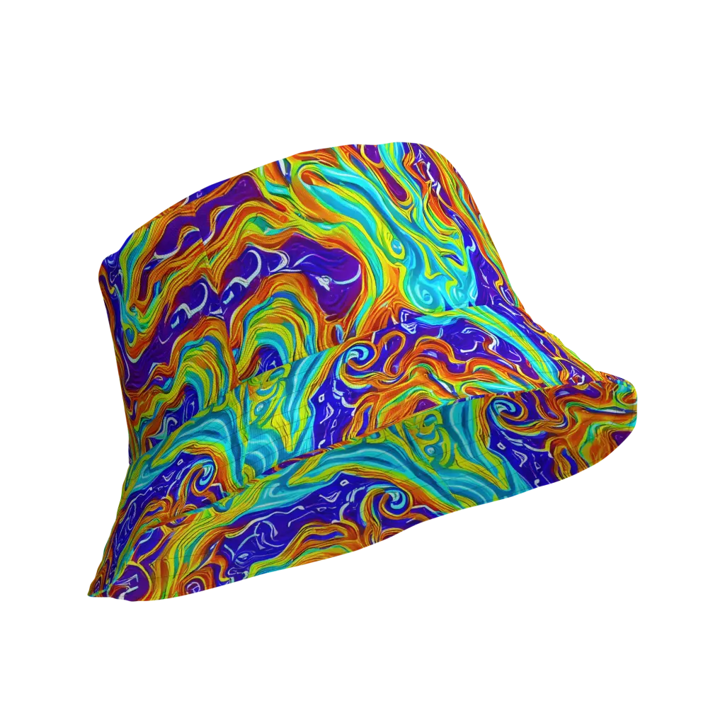Liquid Carnival on Reversible Bucket Hat — Product details Outside