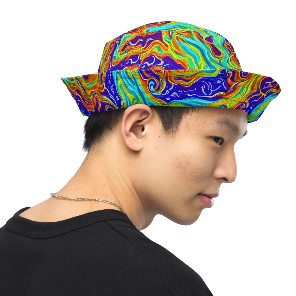 Liquid Carnival on Reversible Bucket Hat — Right Outside