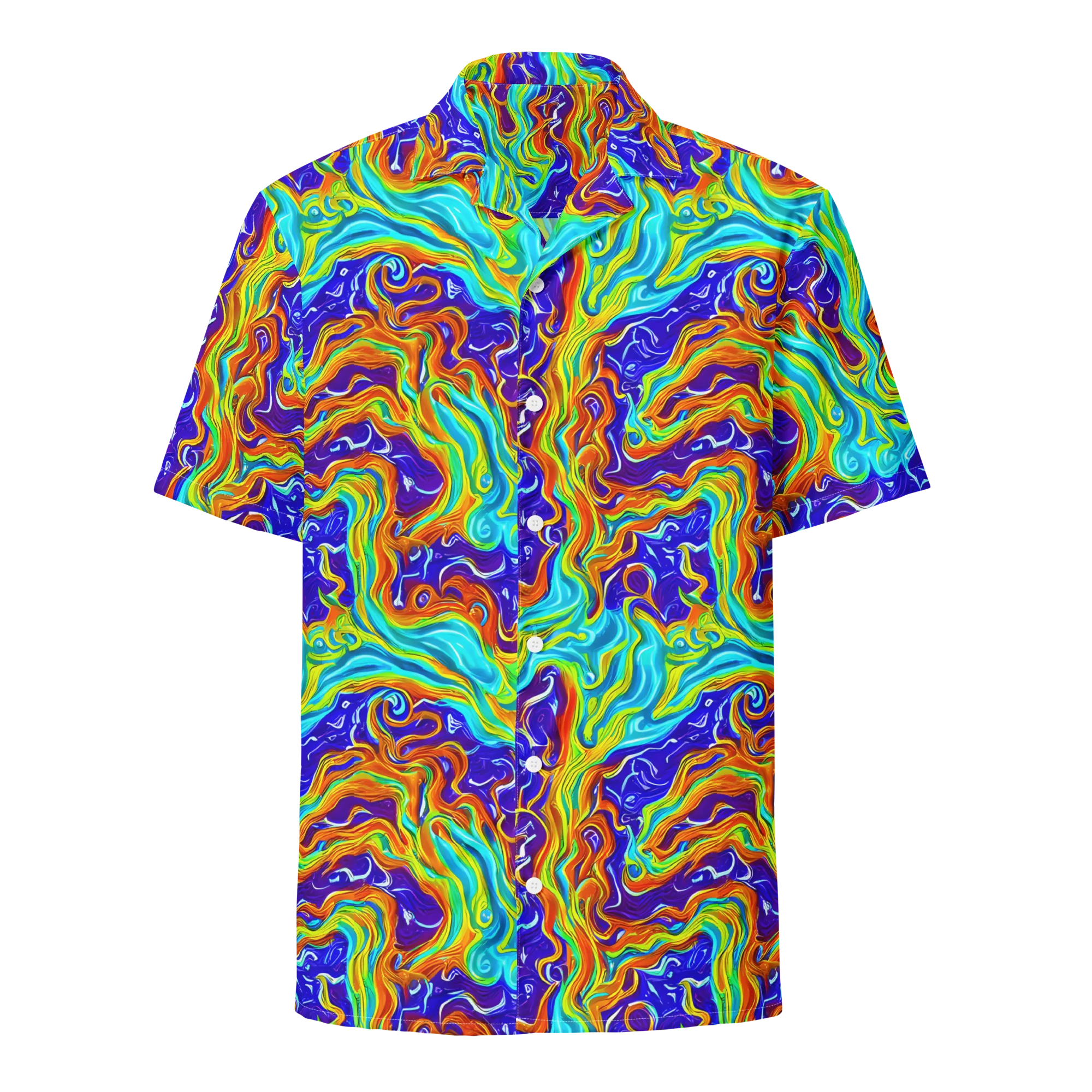 Liquid Carnival on Button Shirt — Front