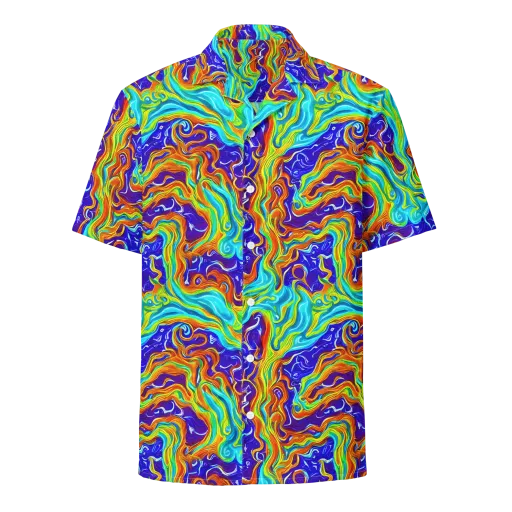 Liquid Carnival on a Button Shirt