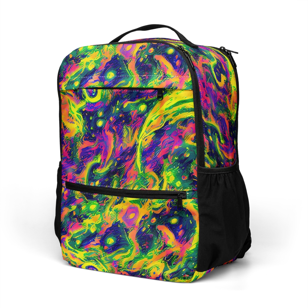 Fluorescent Frenzy on Utility Backpack — Left Front