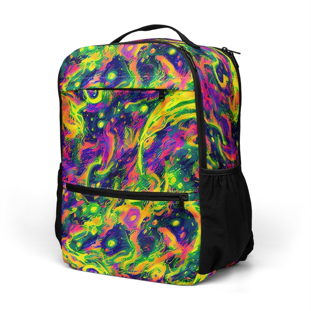 Fluorescent Frenzy on Utility Backpack — Left Front