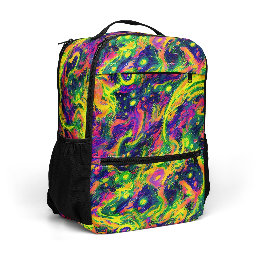 Fluorescent Frenzy on Utility Backpack — Right Front