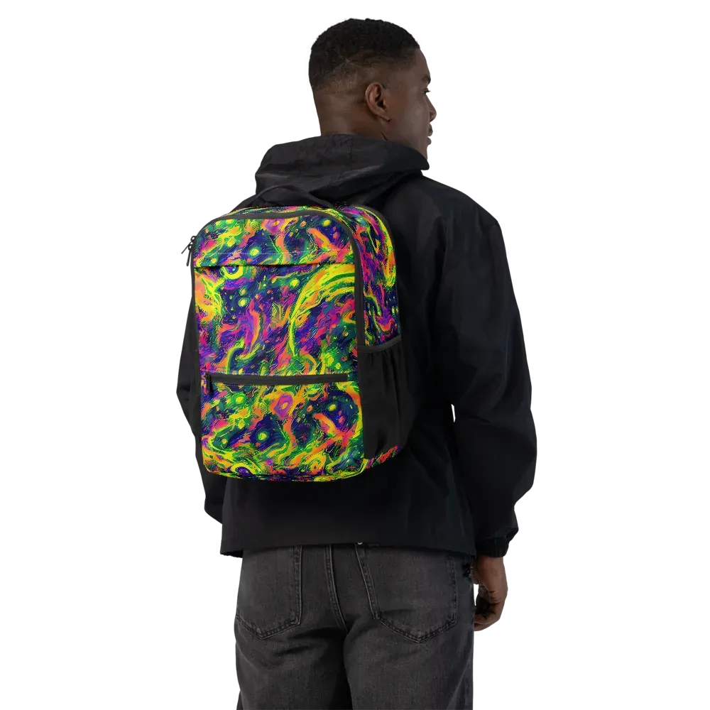 Fluorescent Frenzy on Utility Backpack — Back