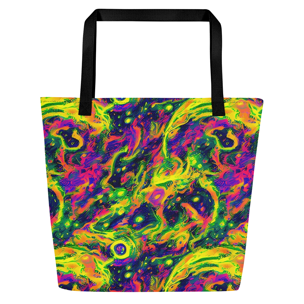 Fluorescent Frenzy on Large Tote Bag W/ Pocket — Front