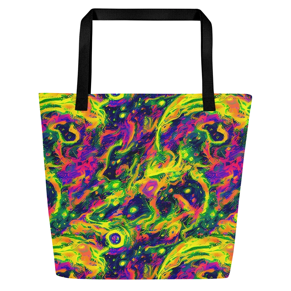 Fluorescent Frenzy on Large Tote Bag W/ Pocket — Front