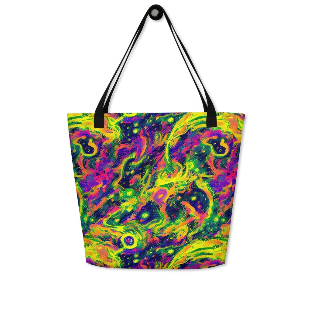 Fluorescent Frenzy on Large Tote Bag W/ Pocket — Front