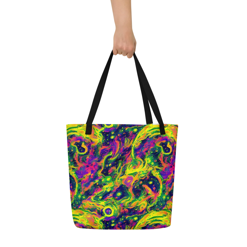 Fluorescent Frenzy on Large Tote Bag W/ Pocket — Front