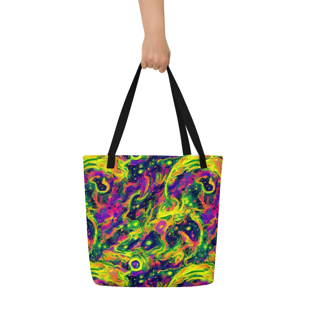 Fluorescent Frenzy on Large Tote Bag W/ Pocket — Front