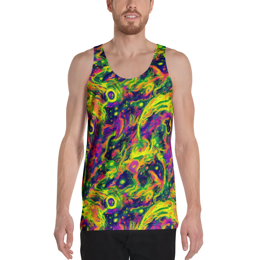 Fluorescent Frenzy on Men's Tank Top — Front