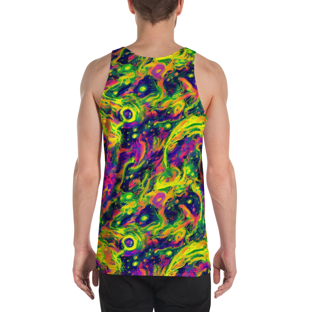 Fluorescent Frenzy on Men's Tank Top — Back