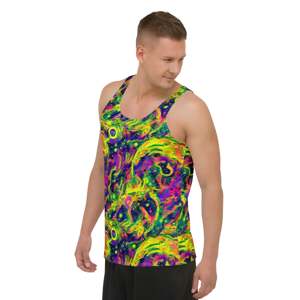 Fluorescent Frenzy on Men's Tank Top — Left Front