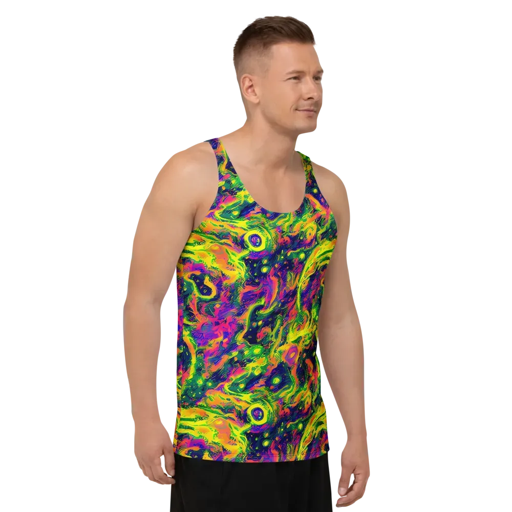 Fluorescent Frenzy on Men's Tank Top — Right Front