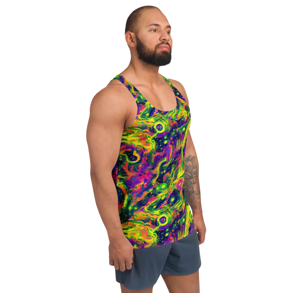 Fluorescent Frenzy on Men's Tank Top — Right Front