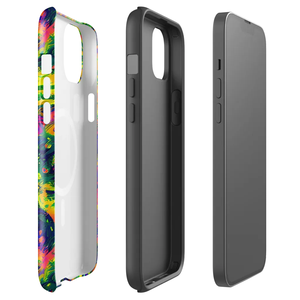 Fluorescent Frenzy on MagSafe Tough Case for iPhone® — Front