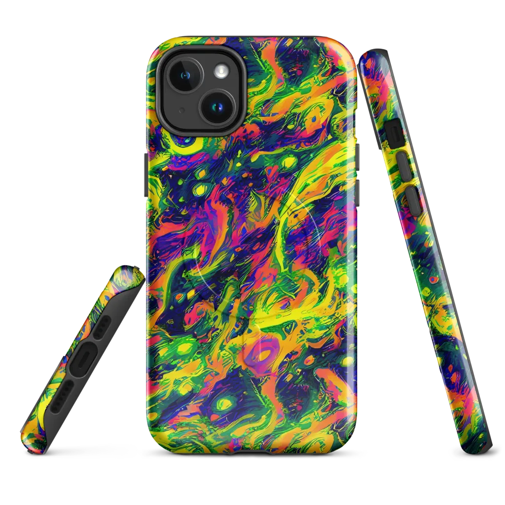 Fluorescent Frenzy on MagSafe Tough Case for iPhone® — Front