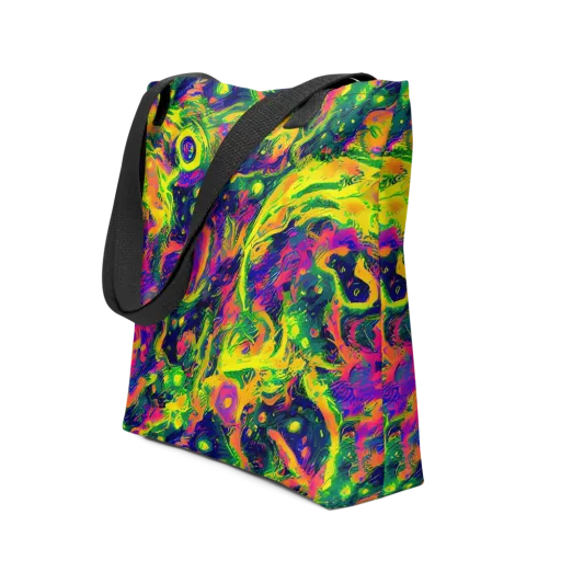Fluorescent Frenzy on a Tote Bag
