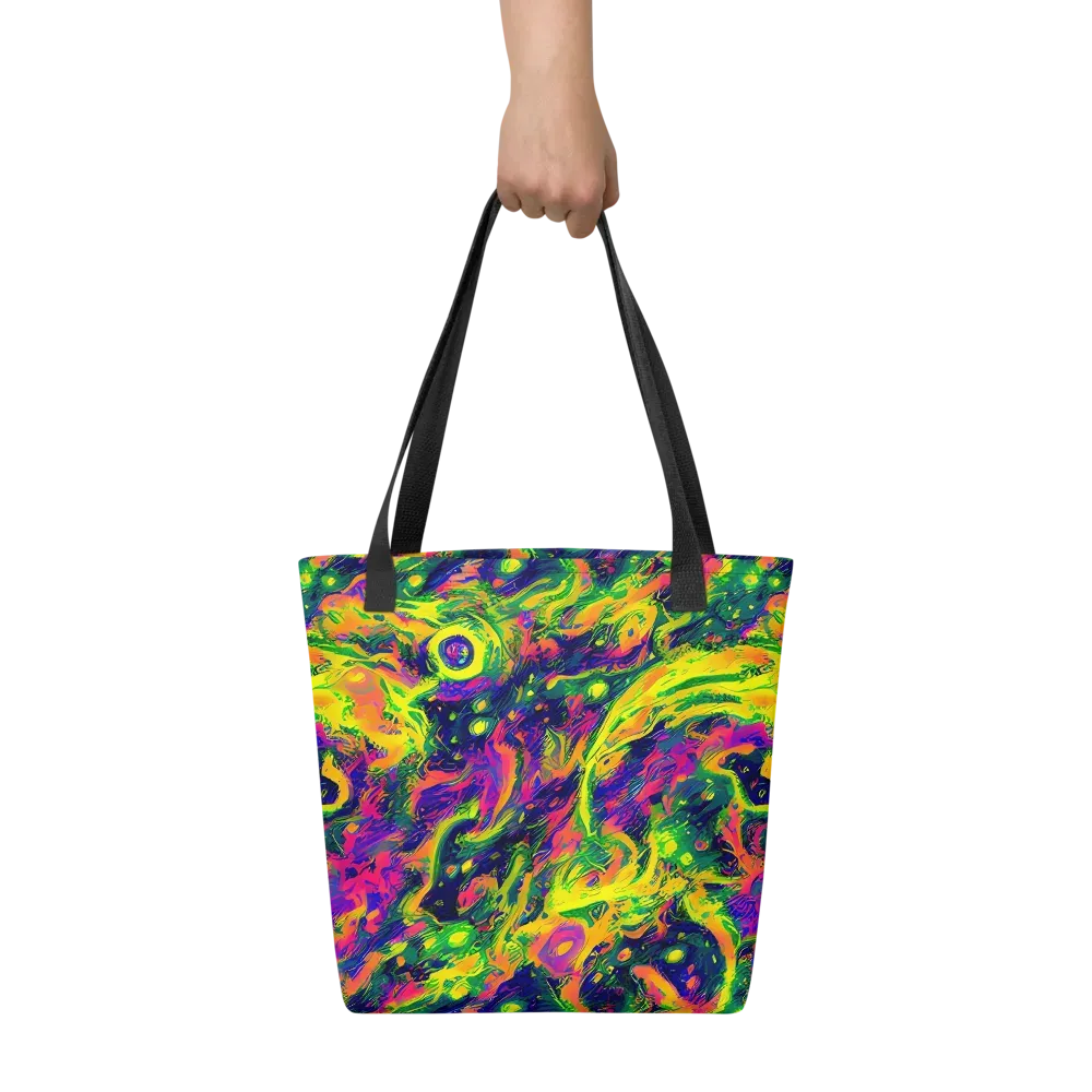 Fluorescent Frenzy on Tote Bag — Front