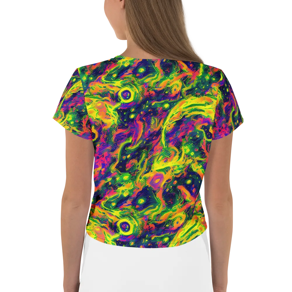 Fluorescent Frenzy on Crop Tee — Back
